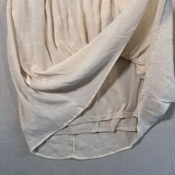 Umgee Ivory Embroidered Lace Swingy Mini Boho Babydoll Dress sz Large - Picture 5 of 8